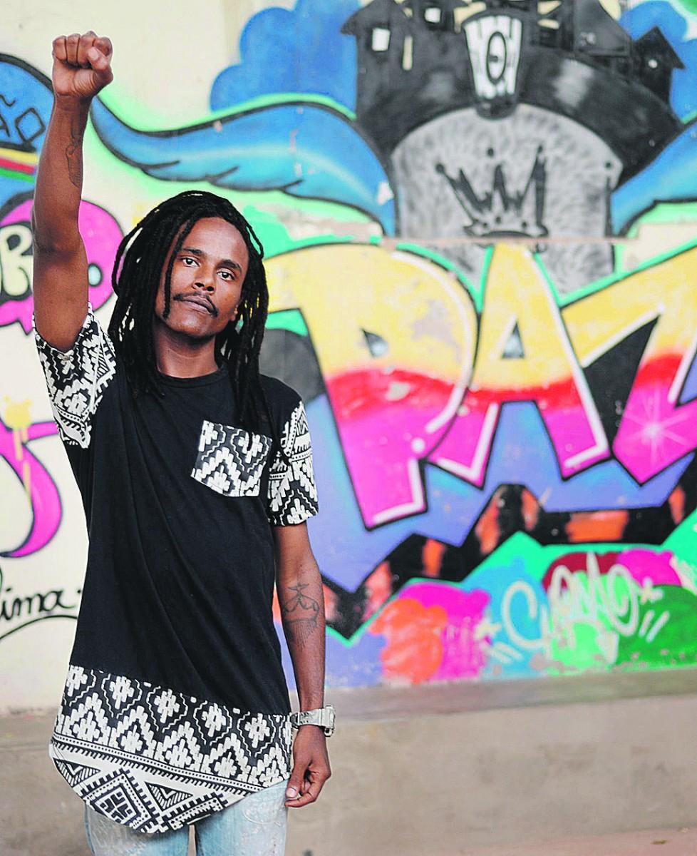Fuluke Gonçalves, rapper e membro do Festival Comunitário Negro Zumbi do Quilombo Urbano OMG (Patrícia Domingos/AAN)