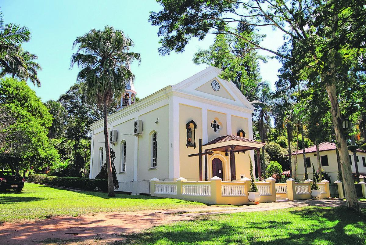 A centenária igrejinha de Nossa Senhora de Lourdes, na comunidade de Helvetia: domingo de festa vai começar com uma missa cantada (Leandro Torres/AAN)