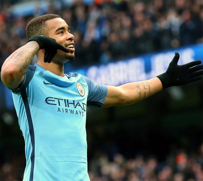 Um gol foi do brasileiro Gabriel Jesus (Divulgação)