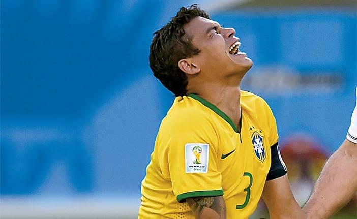 Thiago Silva ficou com a imagem marcada pelo choro durante a realiza&ccedil;&atilde;o da Copa do Mundo no Brasil (France Press)