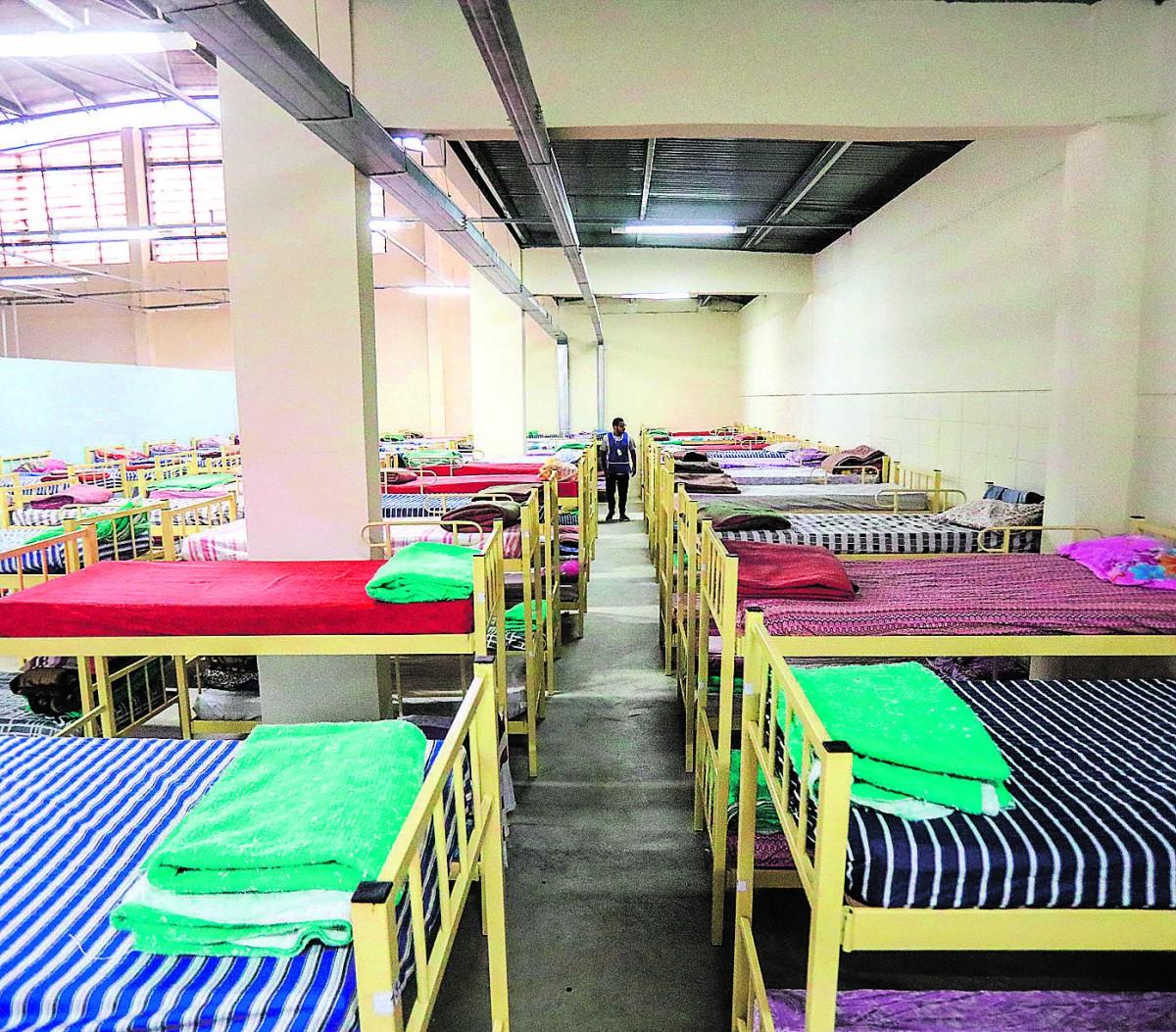 Instalações do Centro Temporário de Acolhida de Santo Amaro, na Zona Sul de SP, que receberá venezuelanos vindos de Roraima: tudo preparado (Estadão Conteúdo)