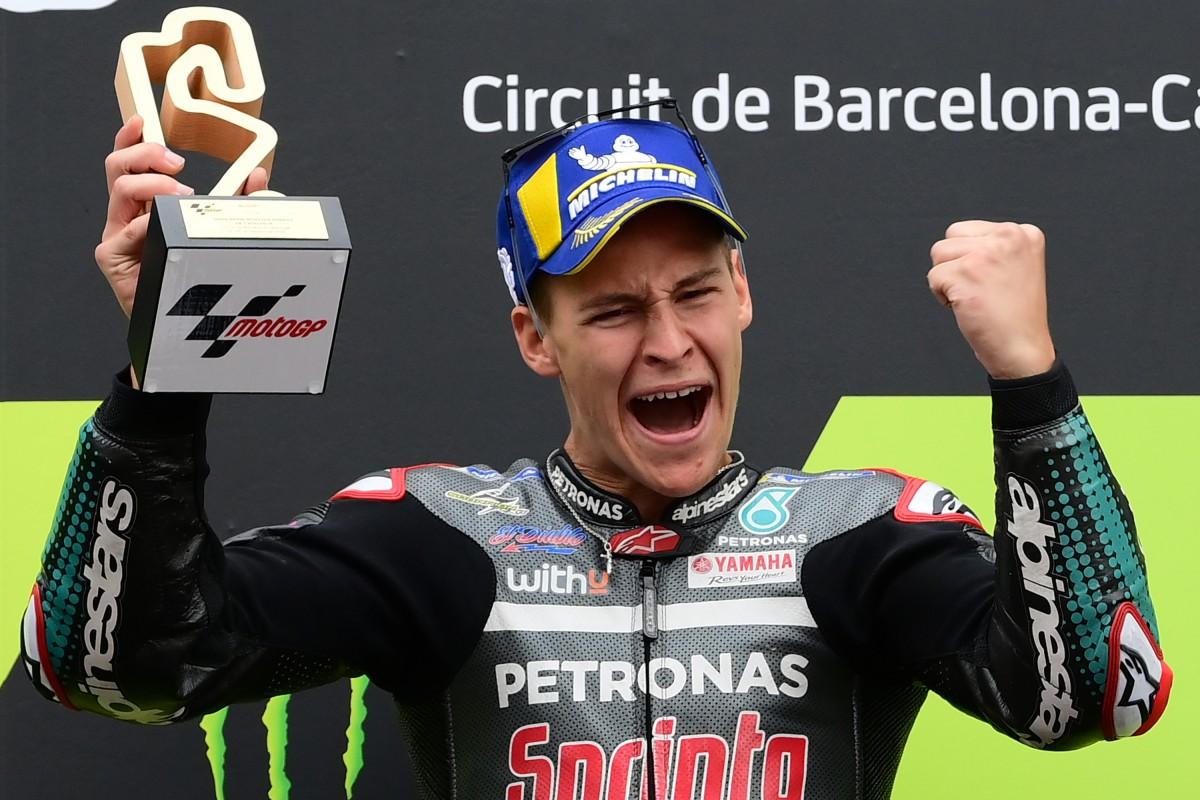 Quartararo venceu a etapa da Catalunha da MotoGP e reassumiu a liderança do campeonator
 (AFP)