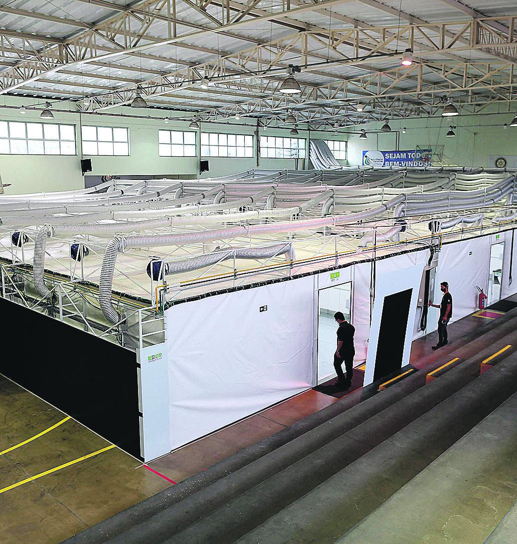 Reflexos: Rede Mário Gatti prepara 36 novos leitos para pacientes de Covid-19 (Leandro Ferreira/AAN)