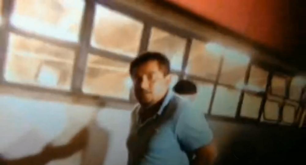 Conegrafista amador registrou a pris&atilde;o de Antonio Reginaldo de Ara&uacute;jo (Captura de v&iacute;deo)