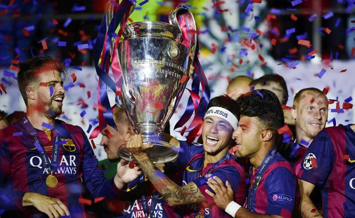 Neymar levanta a ta&ccedil;a da Liga dos Campe&otilde;es: atacante marcou o gol que fechou o placar de 3 a 1 a favor do Barcelona sobre a Juventus (France Press)