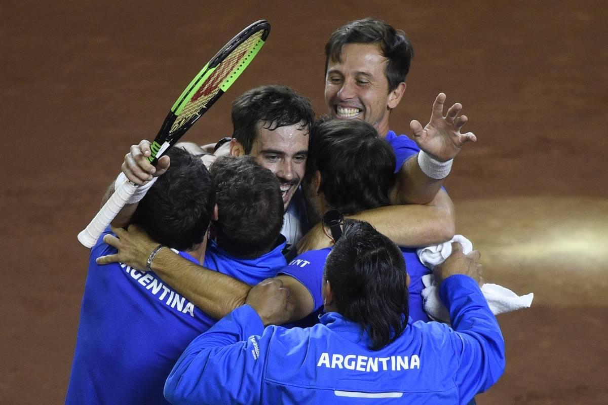 Argentina e Colômbia duelarão nos playoffs por vaga na elite da Davis (AFP)