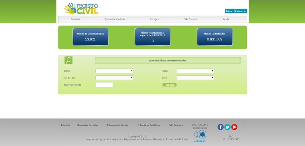 Novo servi&ccedil;o &eacute; oferecido pelo site Registro Civil  ( Reprodução)