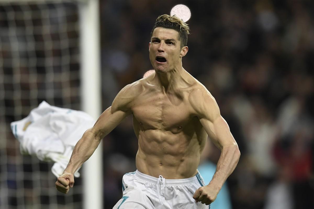 Cristiano Ronaldo após gol de pênalti no fim da partida (AFP)