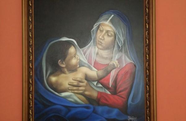 Um dos quadros que integram a exposi&ccedil;&atilde;o coletiva 'Madonnas 3', do Ateli&ecirc; Lisa Fran&ccedil;a (  Divulgação )