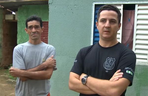 Policiais ajudam desempregado (Reprodu&ccedil;&atilde;o/Globo News)