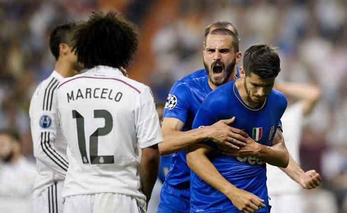 Alvaro Morata vibra ao fazer o gol de empate diante do Real Madrid, o que garantiu a Juventus na final da Liga dos Campe&otilde;es (France Press)