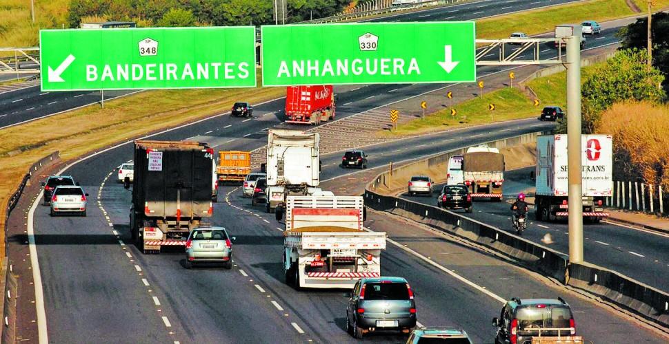 Entroncamento das rodovias Anhanguera e Bandeirantes: regi&atilde;o concentra estradas campe&atilde;s de qualidade ( Cedoc/ RAC)