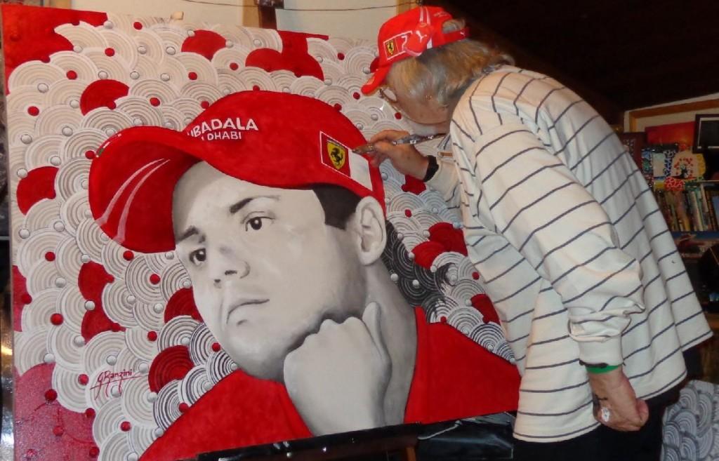 Entre as obras que poder&atilde;o ser conferidas na mostra est&atilde;o retratos dos cantores Fred Mercury, Elvis Presley e do piloto Felipe Massa ( Divulgação)