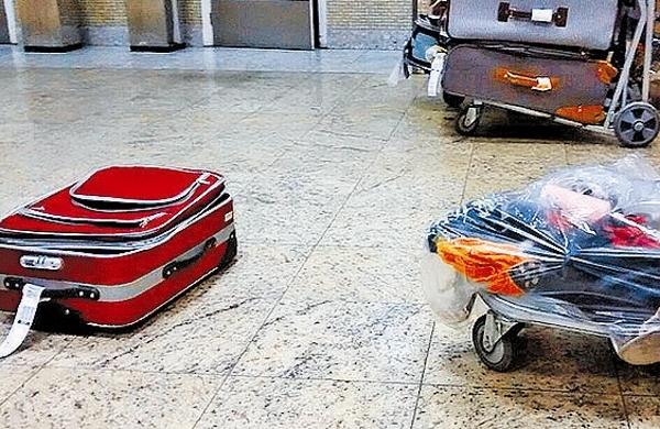  Malas que estavam &uacute;midas e com cheiro de formol em Viracopos ( Divulgação)
