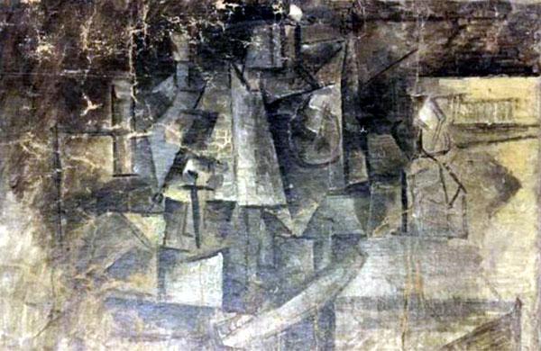 La Coiffeuse, a tela cubista de Picasso avaliada em v&aacute;rios milh&otilde;es de d&oacute;lares, pintada em 1911 e roubada em 2001 do Museu Nacional de Arte Moderna, no Centro Pompidou, foi encontrada nos EUA, vindo da B&eacute;lgica, como presente ( Reprodução)
