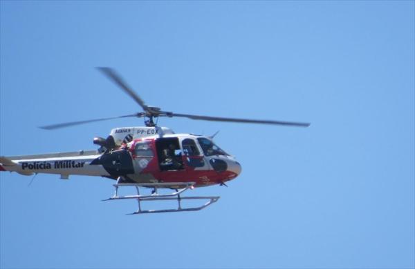 O helic&oacute;ptero &Aacute;guia da Pol&iacute;cia Militar de Campinas foi acionada mas n&atilde;o precisou ser utilizado (Cedoc)