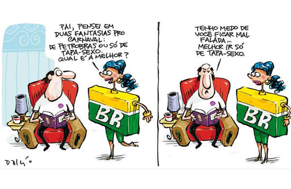 Charge do dia brinca com a reputa&ccedil;&atilde;o social do nome da Petrobas ( Dalcio Machado)