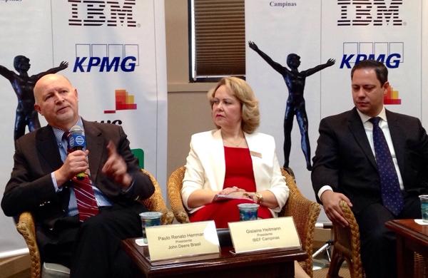 ibef, encontro, pr&ecirc;mio equilibrista, Equilibrista 2014 D&aacute;rcio Moraes, diretor Financeiro da PPG Industries para Brasil (direita)r
Destaque industrial John Deere Brasil, Paulo Renato Herrmann (esquerda) ( Dominique Torquato/AAN)