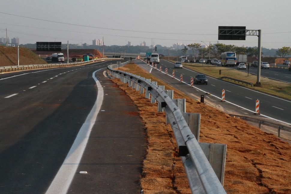 Novo, trevo, Bar&atilde;o Geraldo, liberado, Campinas ( Janaína Ribeiro/ Especial a AAN )