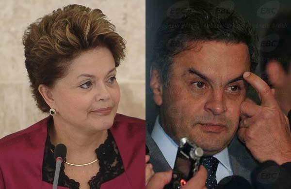 Os candidatos &agrave; presid&ecirc;ncia Dilma Rousseff (PT) e A&eacute;cio Neves (PSDB) (Ag&ecirc;ncia Brasil)
