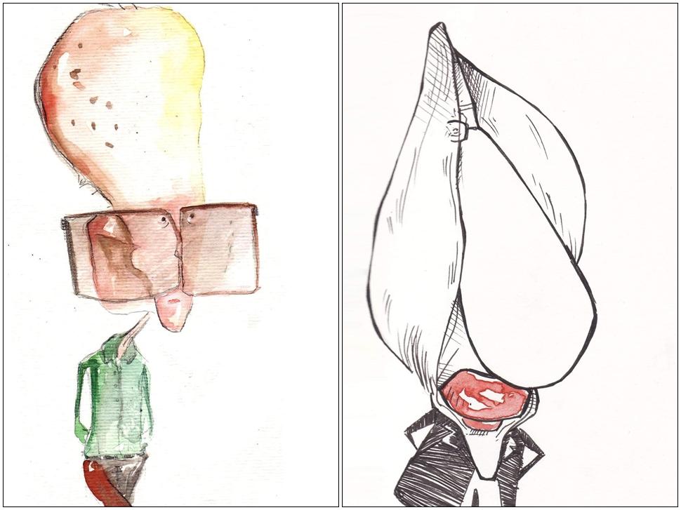 Mosra, Exageros da Poesia, caricaturas, artista pl&aacute;stico Fabiano Carriero ( Divulgação)