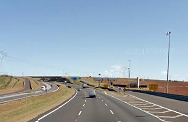 Trecho da rodovia dos Bandeirantes, em Sumaré (Captura de imagem/ Google Maps)