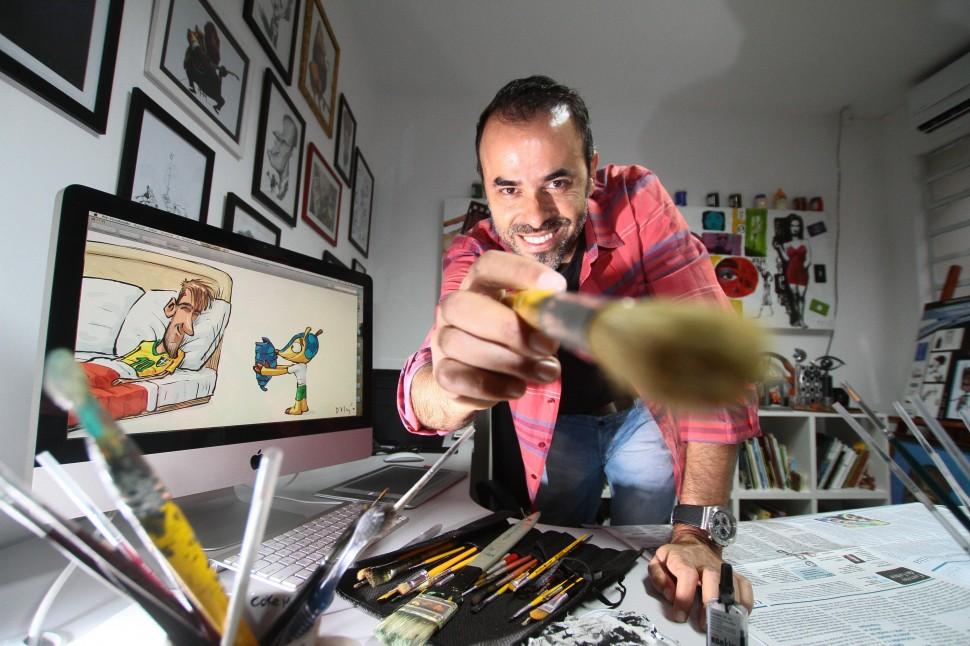 O chargista e cartunista Dalcio Machado, do Correio Popular ( Cedoc/ RAC)