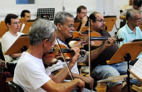 Integrantes da Orquestra Sinfônica da Unicamp, durante ensaio ( Divulgação)