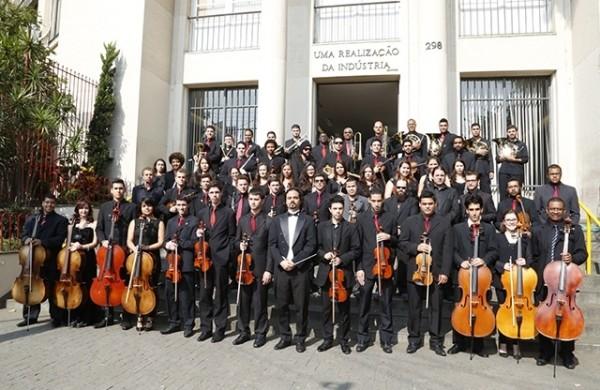 Integrantes da Orquestra Filarm&ocirc;nica Senai-SP: concertos pelo interior ( Divulgação)