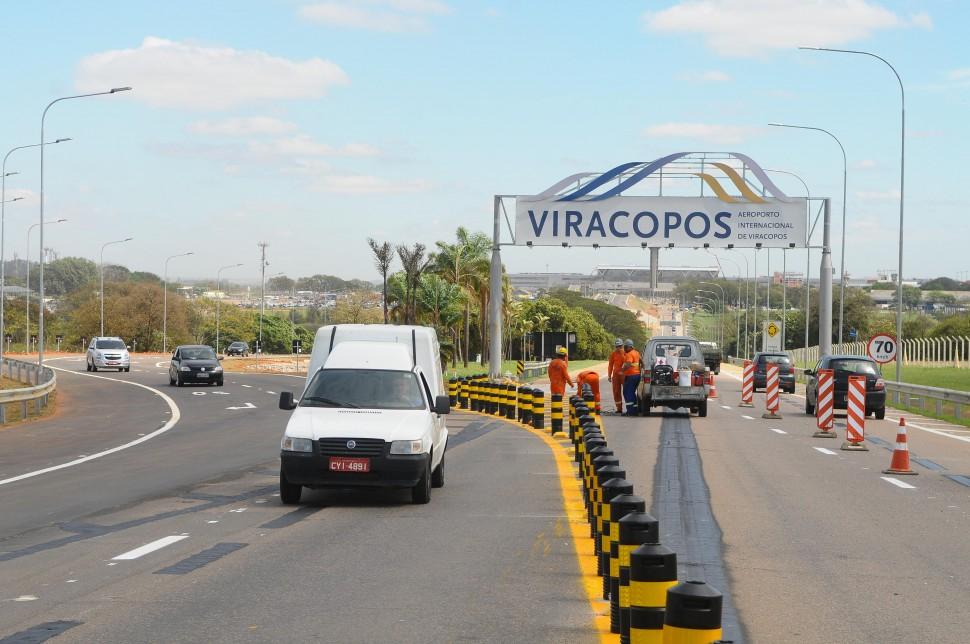 Motoristas, aprovam, novo, acesso, aeroporto, Viracopos, Campinas ( César Rodrigues/ AAN)