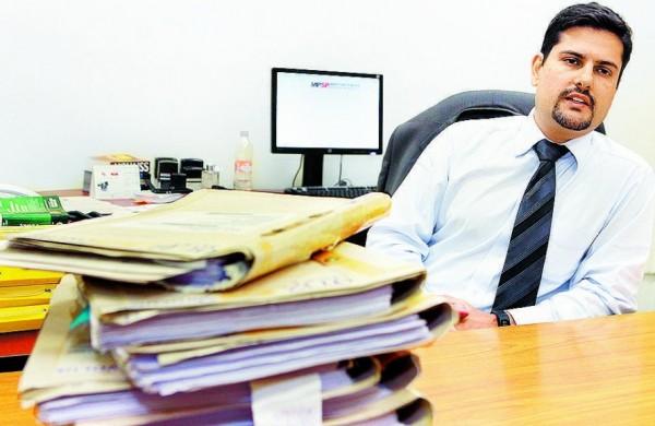 O promotor Henrique Simon, que faz acusa&ccedil;&atilde;o contra o ex-prefeito ( Rodrigo Zanotto/ Especial para a AAN)