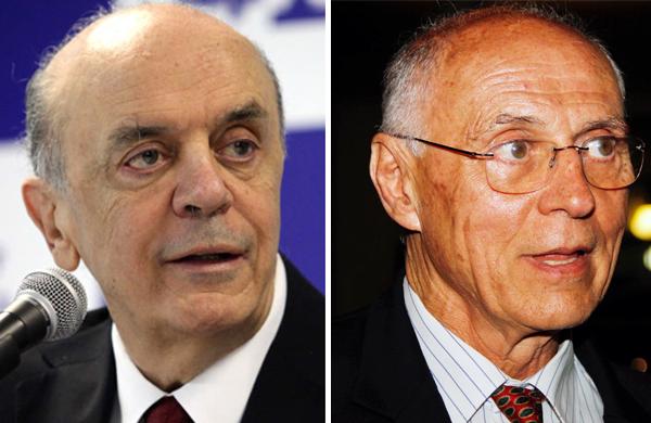 O candidato do PSD, Gilberto Kassab, oscilou de 7% para 8% mas, segue atr&aacute;s de Serra e Suplicyr
 ( Divulgação)