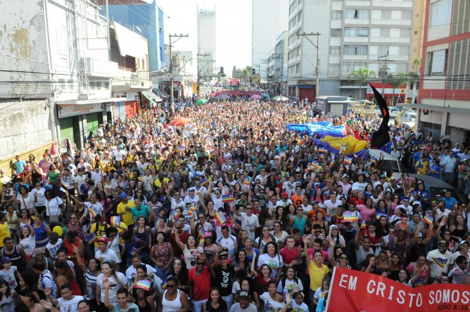 Marcha para Jesus, Campinas, multid&atilde;o, ruas, 23/08/2014 ( Edu Fortes/ AAN)