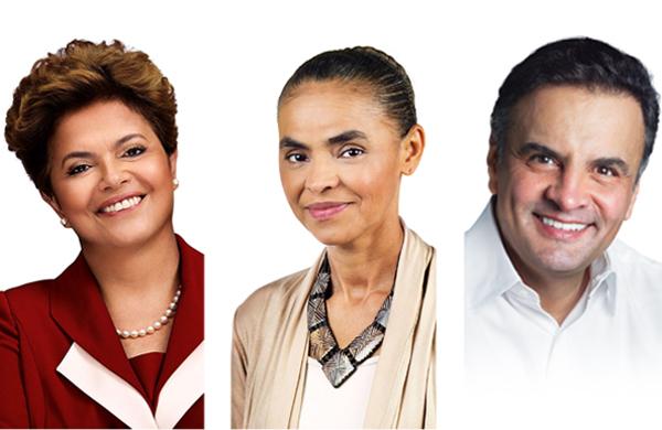 Dilma, Marina, A&eacute;cio ( Divulgação)