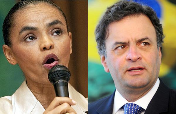 Marina Silva e A&eacute;cio Neves ( Divulgação)