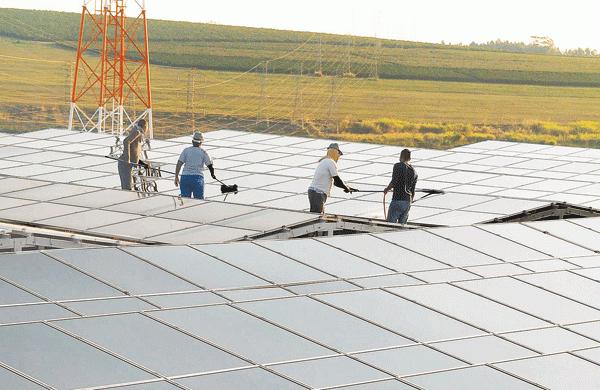 Usina de energia solar da CPFL no Tanquinho, em Campinas ( Edu Fortes/ AAN)