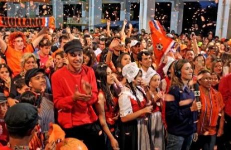 Pra&ccedil;a da Torcida durante partida na Copa do Mundo  ( Divulgação)