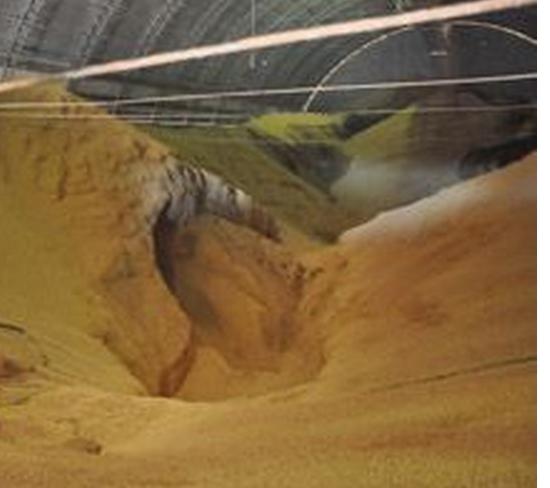 Homem trabalhava no desentupimento da drenagem do silo, como o da foto ( Cedoc/RAC)