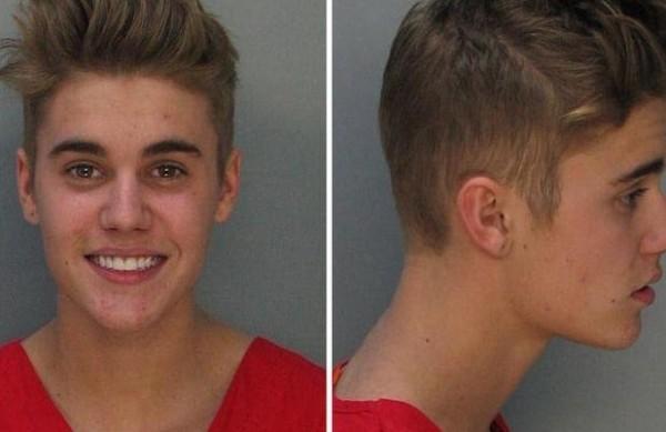 Foto de Justin Bieber feita pela polícia durante prisão efetuada nesta quinta-feira (23) em Miami  ( Reprodução)