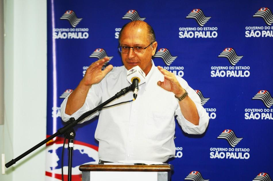 Alckmin, em coletiva de imprensa na cidade de Limeira (Élcio Alves/AAN)