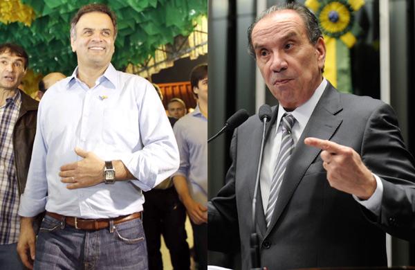 A&eacute;cio Neves anuncia Aloysio Nunes como vice do PSDB ( Divulgação/PSDB)