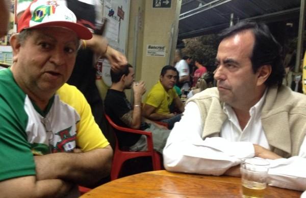 Jos&eacute; dos Santos, do City Bar e H&eacute;lio Loureiro, Chef da Sele&ccedil;&atilde;o portuguesa, em encontro em Campinas ( Reprodução/ Facebook)