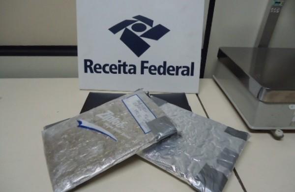 Cada um dos dois pacotes pesava 1 kg e declarado como documento (Divulgação/ Receita Federal )