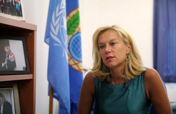 Sigrid Kaag, coordenadora da miss&atilde;o ONU-OPAQ encarregada do processo de retirada das armas qu&iacute;micas da S&iacute;ria (France Press)