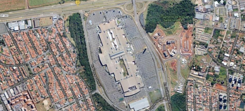 Megaprojeto imobili&aacute;rios ser&aacute; na regi&atilde;o do Parque D. Pedro Shopping ( Reprodução/Google Maps)