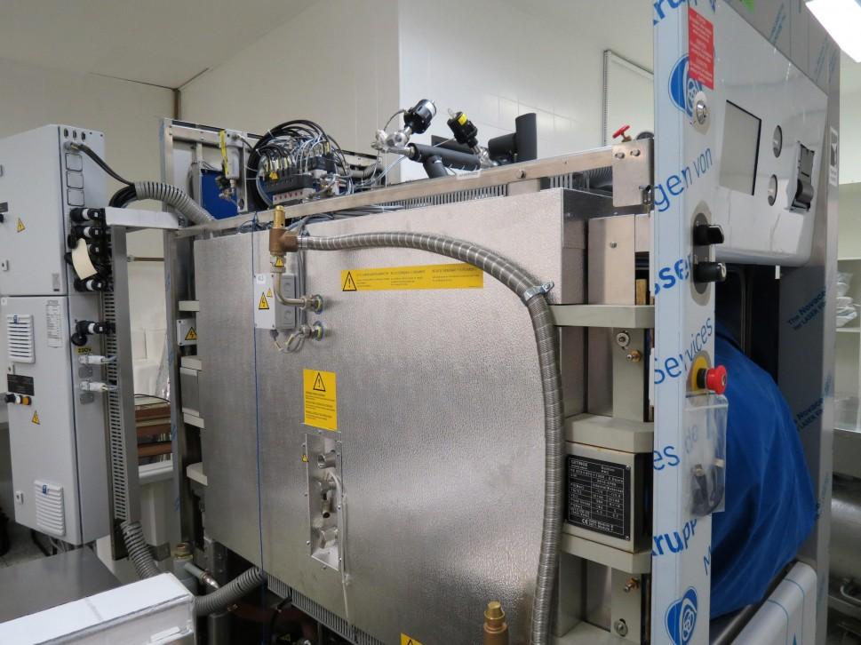 Nova autoclave come&ccedil;ou a ser instalada nesta segunda-feira (16) no Hospital de Cl&iacute;nicas da Unicamp ( Divulgação)