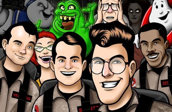 Um dos trabalhos que integram a exposi&ccedil;&atilde;o 'Who you gonna call: 30 anos dos Ca&ccedil;a-Fantasmas', em cartaz na Escola Pandora ( Divulgação)