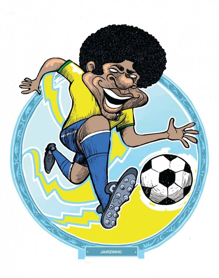 O craque Jairzinho no tra&ccedil;o de Juni&atilde;o: um dos &lt;CF463&gt;Canarinhos Black Power ( Divulgação)