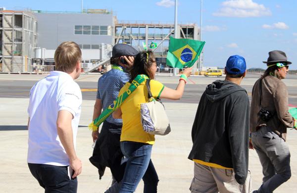 Leonardo DiCaprio desembarca em Viracopos para ver a Copa ( Divulgação/Viracopos)