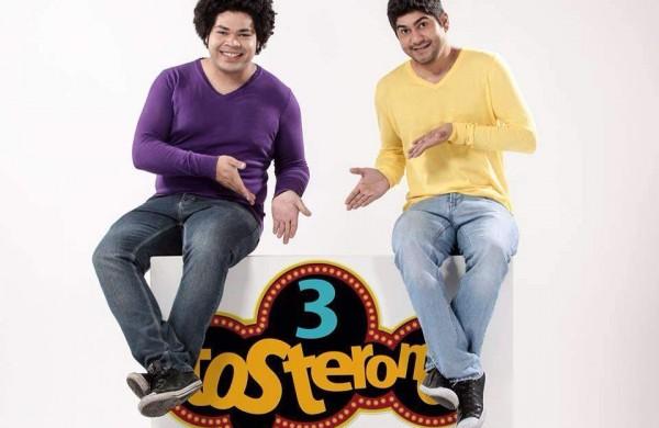 Cena da pe&ccedil;a com&eacute;dia '3 Tosterona', com Robson Nunes, ator de 'Malha&ccedil;&atilde;o', e o humorista Luiz Fran&ccedil;a ( Divulgação)